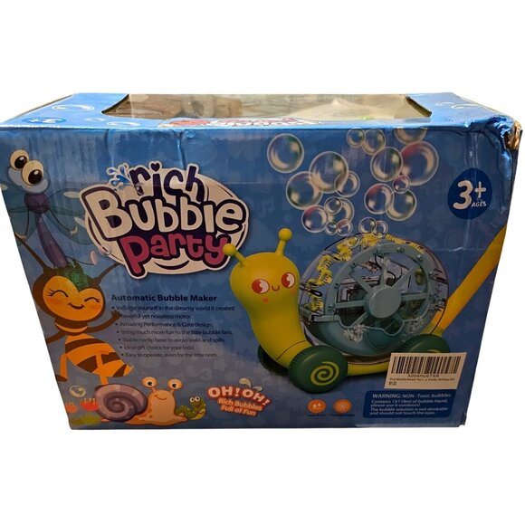 Automatic Snail Bubble Maker Toy For Kids Ages 3+  Battery Operated Series  Leak - Picture 4 of 5